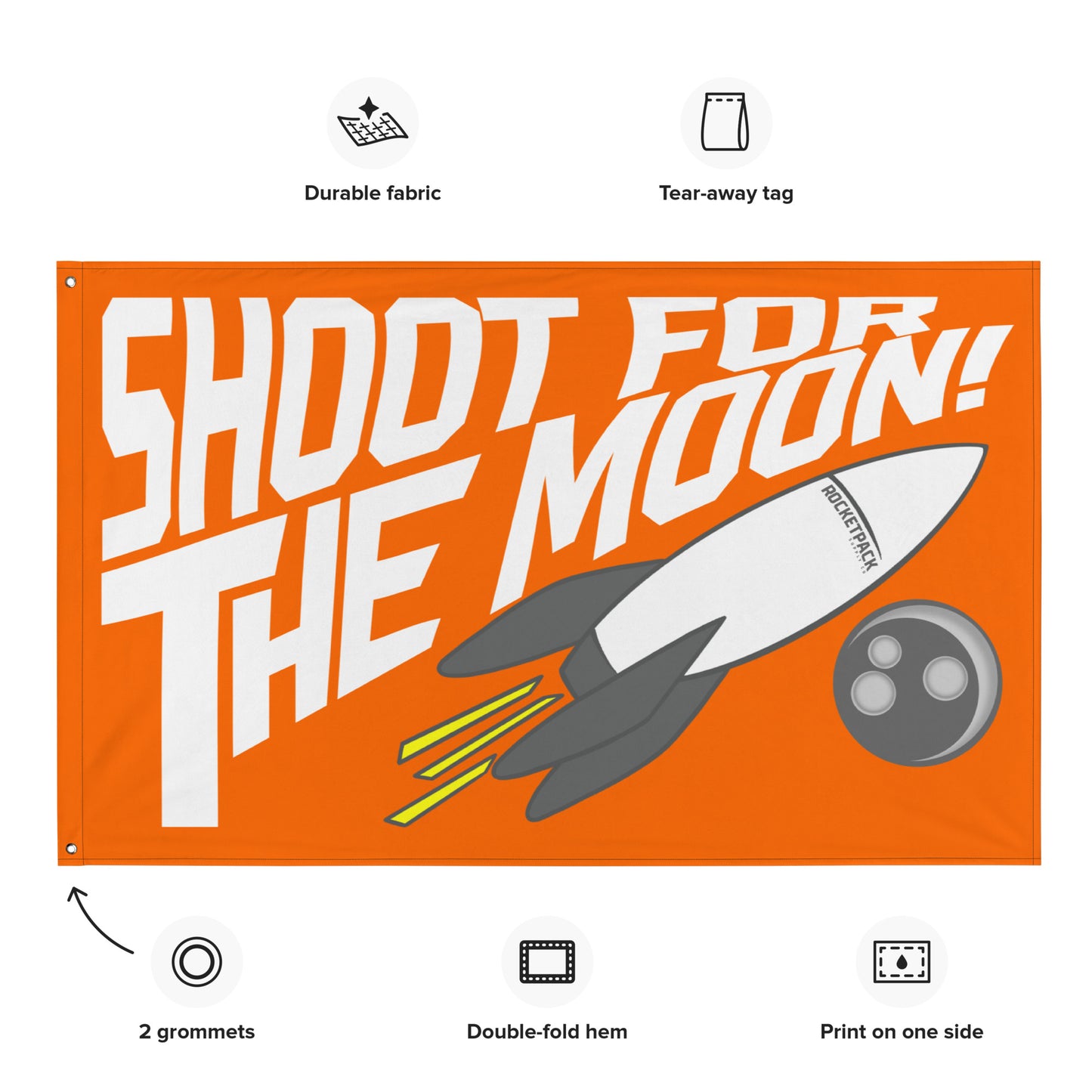 SHOOT FOR THE MOON | GYM FLAG