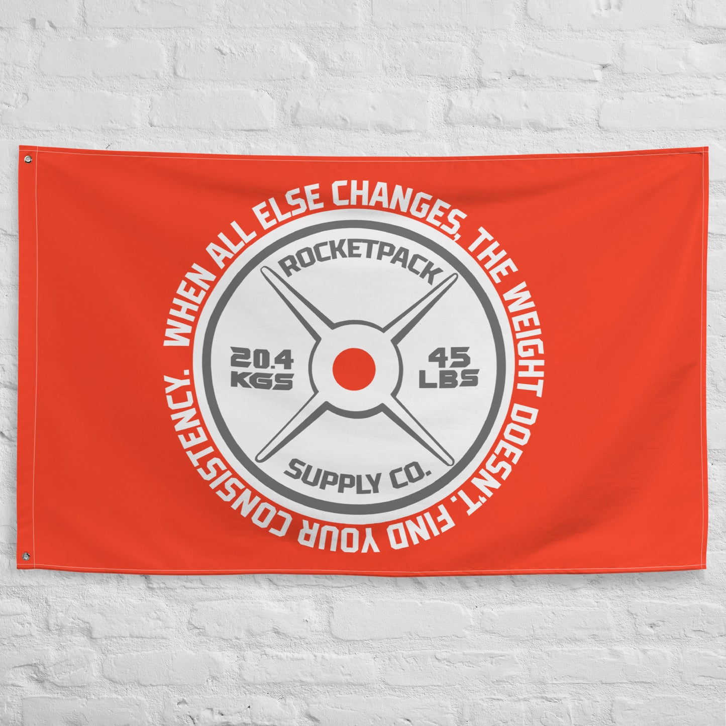 FIND YOUR CONSISTENCY | GYM FLAG | SPACE ORANGE