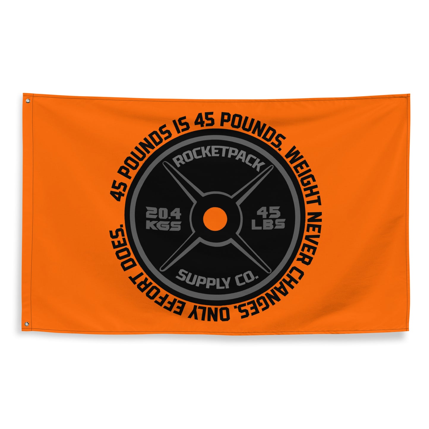 WEIGHT NEVER CHANGES | GYM FLAG | ORANGE